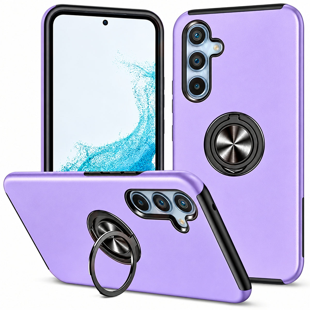 Swirl Invisible Ring Case for Samsung Galaxy A16 - Light Purple