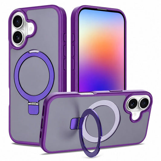 Deep Purple Samsung Galaxy A06 phone case, MagSafe Robust Stand Case design, stand design mobile phone cover