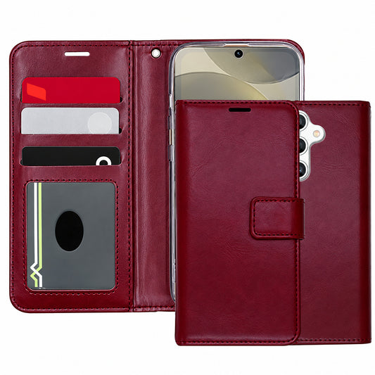 Photo ID Wallet for Samsung Galaxy S25 Plus - Wine