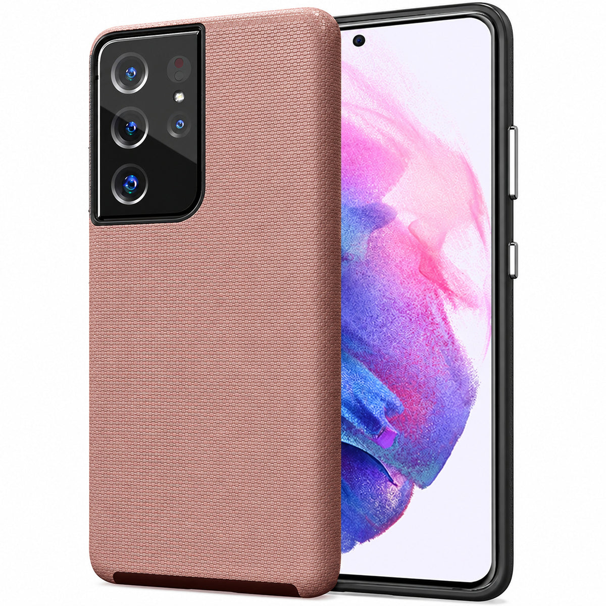 Dotted Comm Case for Samsung Galaxy S21 Ultra - Rose Gold