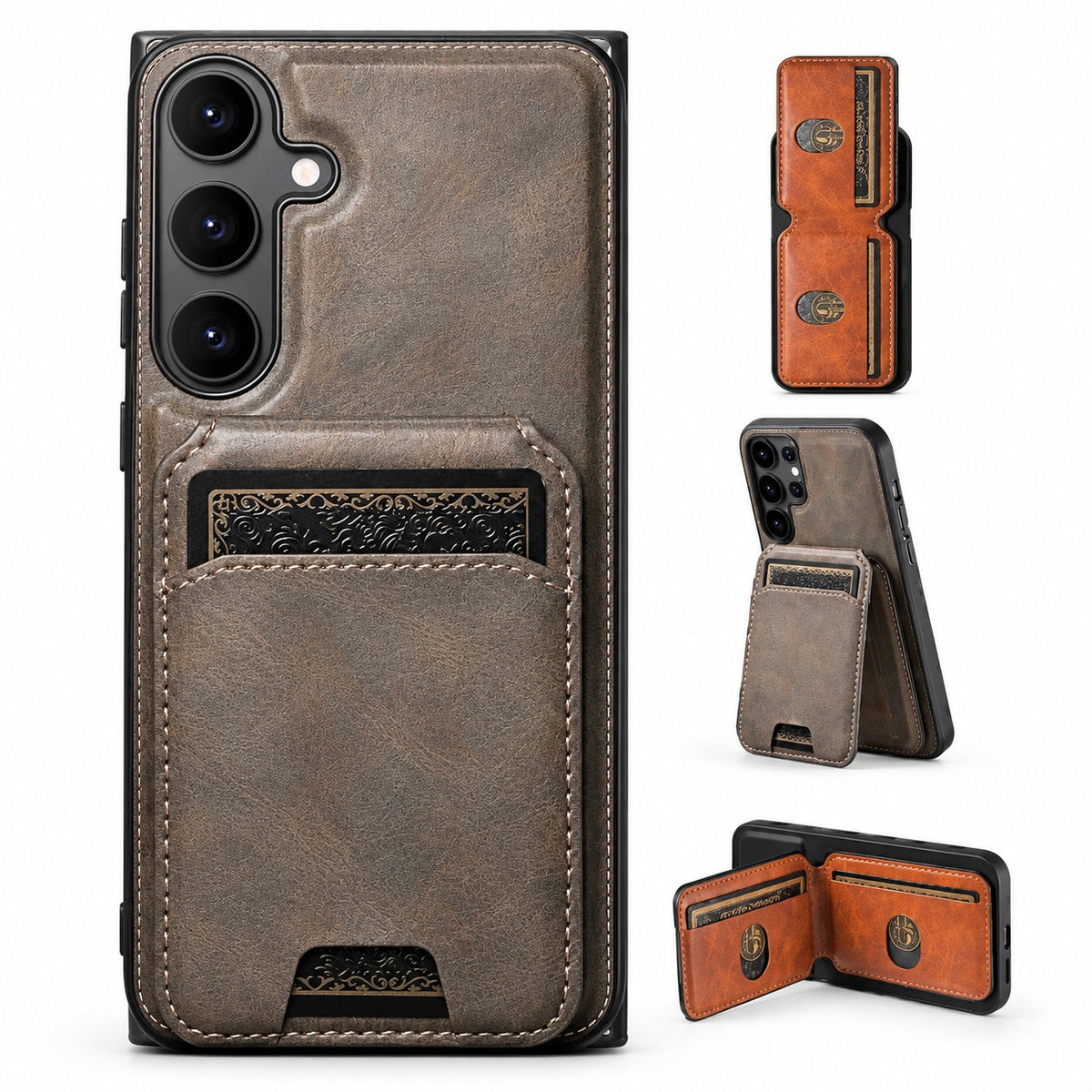 Stealth Wallet Case for Samsung Galaxy S24 FE - Grey