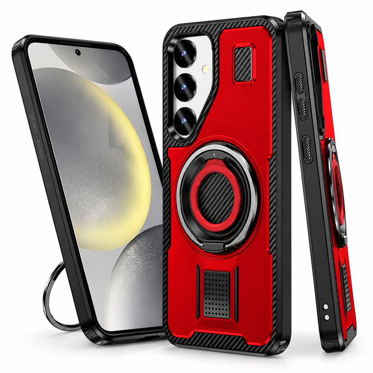 Ring Grip and Stand for Samsung Galaxy S24 Plus - Red