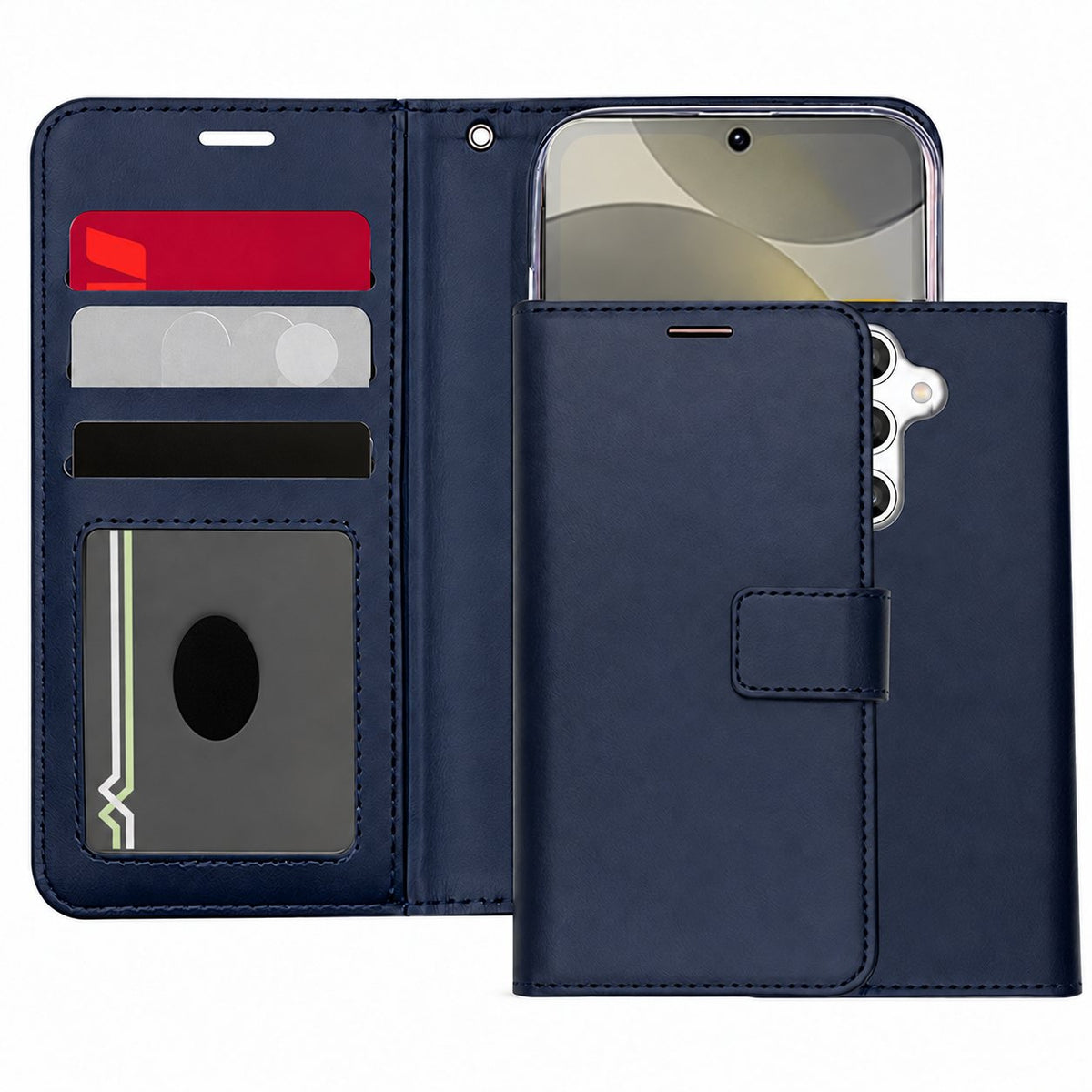 Photo ID Wallet for Samsung Galaxy A27 - Navy