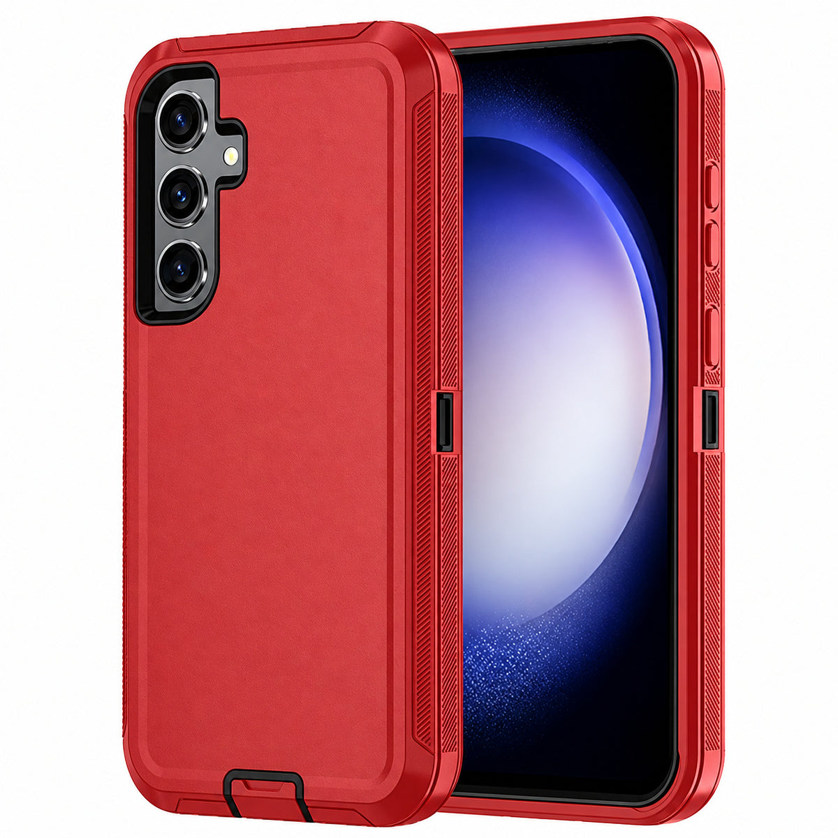 Triple Protection Case for Samsung Galaxy S25 Plus - Red