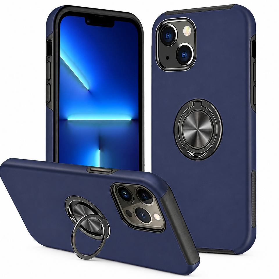 Swirl Invisible Ring Case for Apple iPhone 13 Mini/12 Mini - Navy