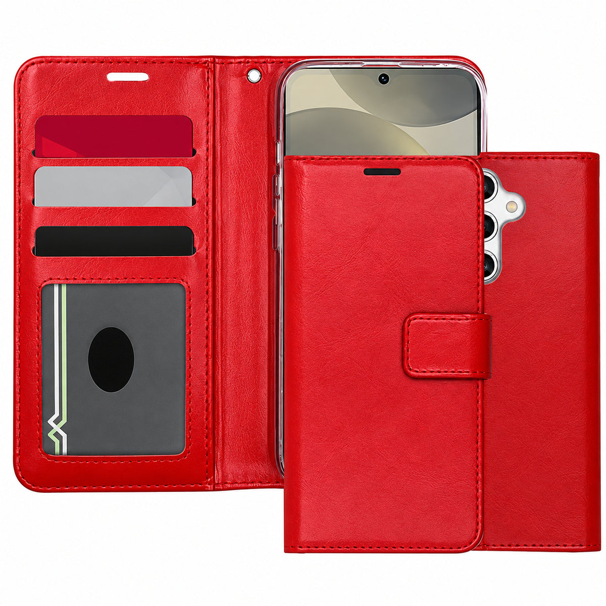 Photo ID Wallet Samsung Galaxy S26 Plus - Red