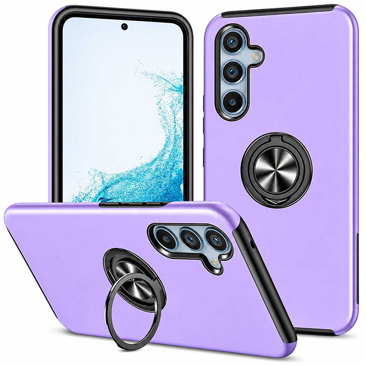 Swirl Invisible Ring Case for Samsung Galaxy S23 FE - Light Purple