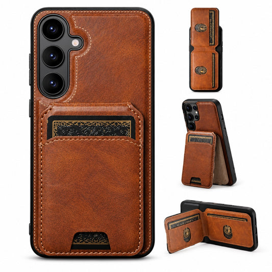 Stealth Wallet Case for Samsung Galaxy S24 FE - Brown