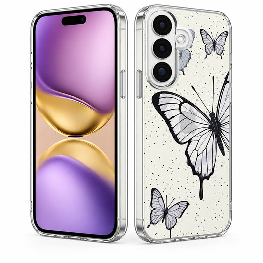 Butterfly MagSafe Floral Fusion Case Samsung Galaxy S26 Plus - Black