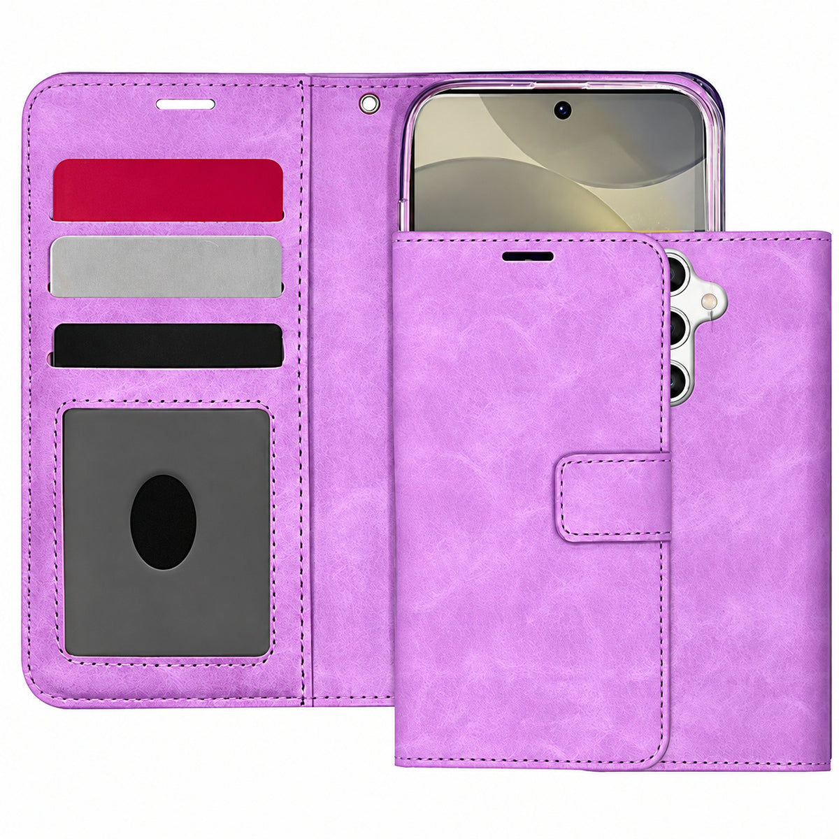 Photo ID Wallet for Samsung Galaxy S26 - Purple