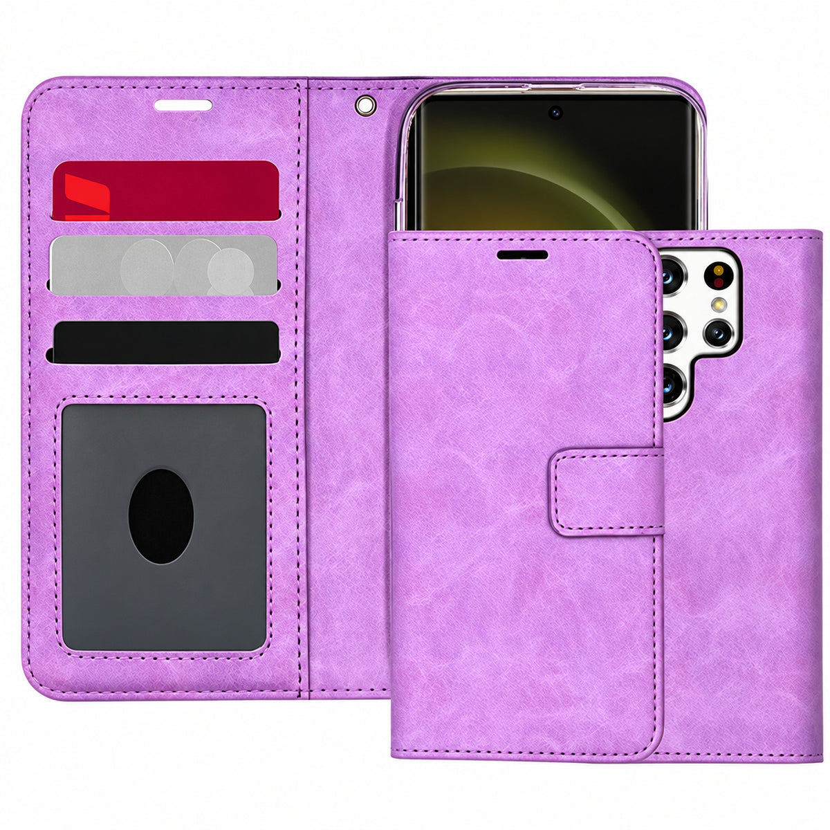 Photo ID Wallet for Samsung Galaxy S26 Ultra - Purple