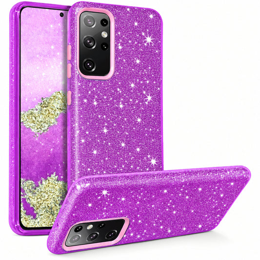 3-in-1 Glitter for Samsung Galaxy S25 Ultra - Purple