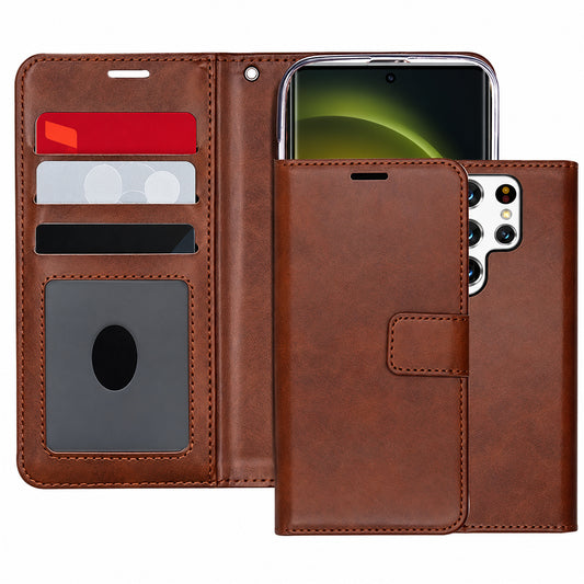 Photo ID Wallet for Samsung Galaxy S26 Ultra - Brown