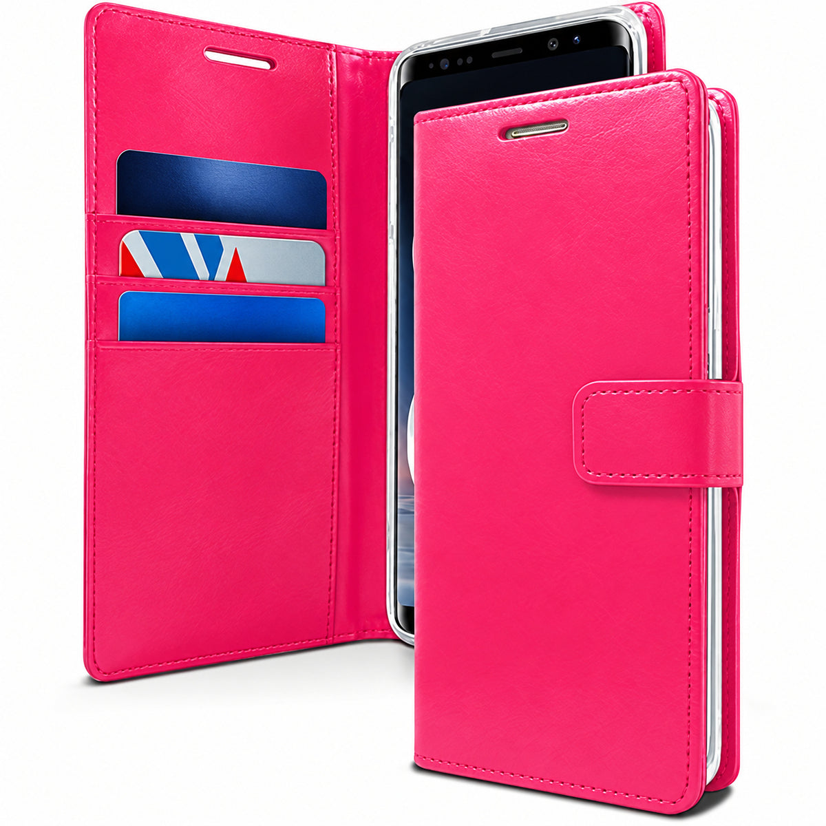 BlueMoon Diary (Goospery) for Samsung Galaxy S25 FE - Hot Pink