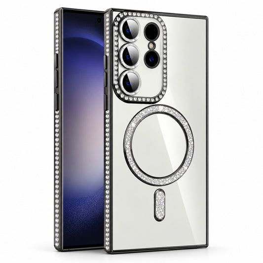 Glitter Electroplated MagSafe Case for Samsung Galaxy S24 Ultra - Black