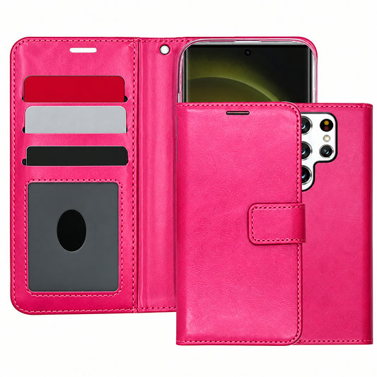 Photo ID Wallet for Samsung Galaxy S25 Ultra - Hot Pink