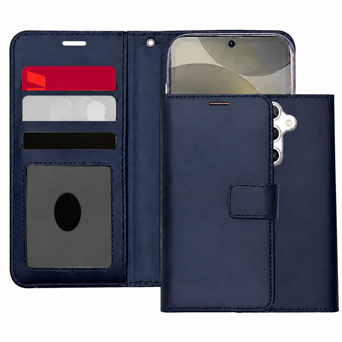 Photo ID Wallet for Samsung Galaxy S25 FE - Navy
