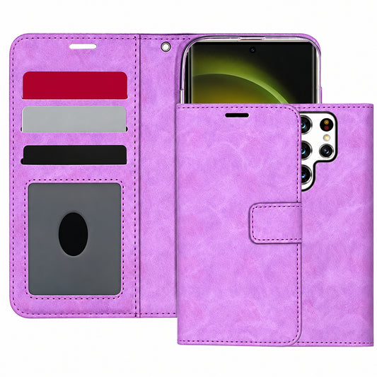 Photo ID Wallet for Samsung Galaxy S25 Ultra - Purple