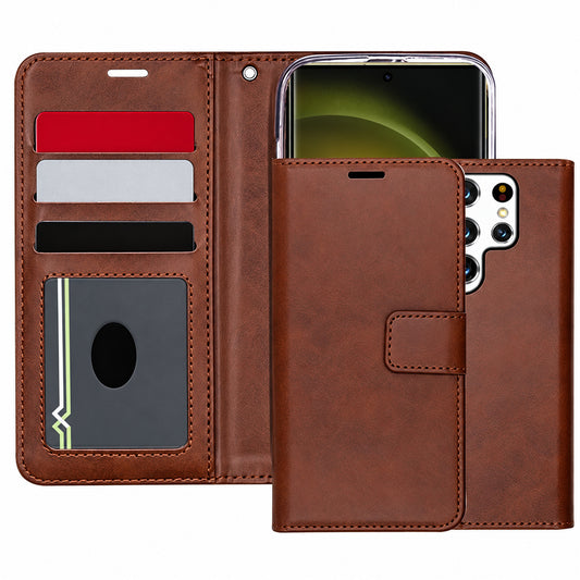 Photo ID Wallet for Samsung Galaxy S25 Ultra - Brown
