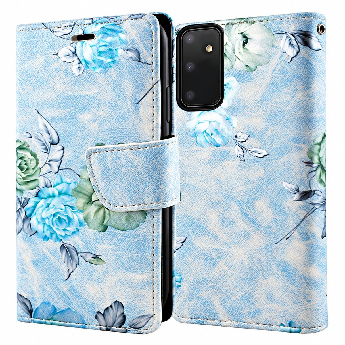 Floral Wallets for Samsung Galaxy A13 5G / A04S - Blue