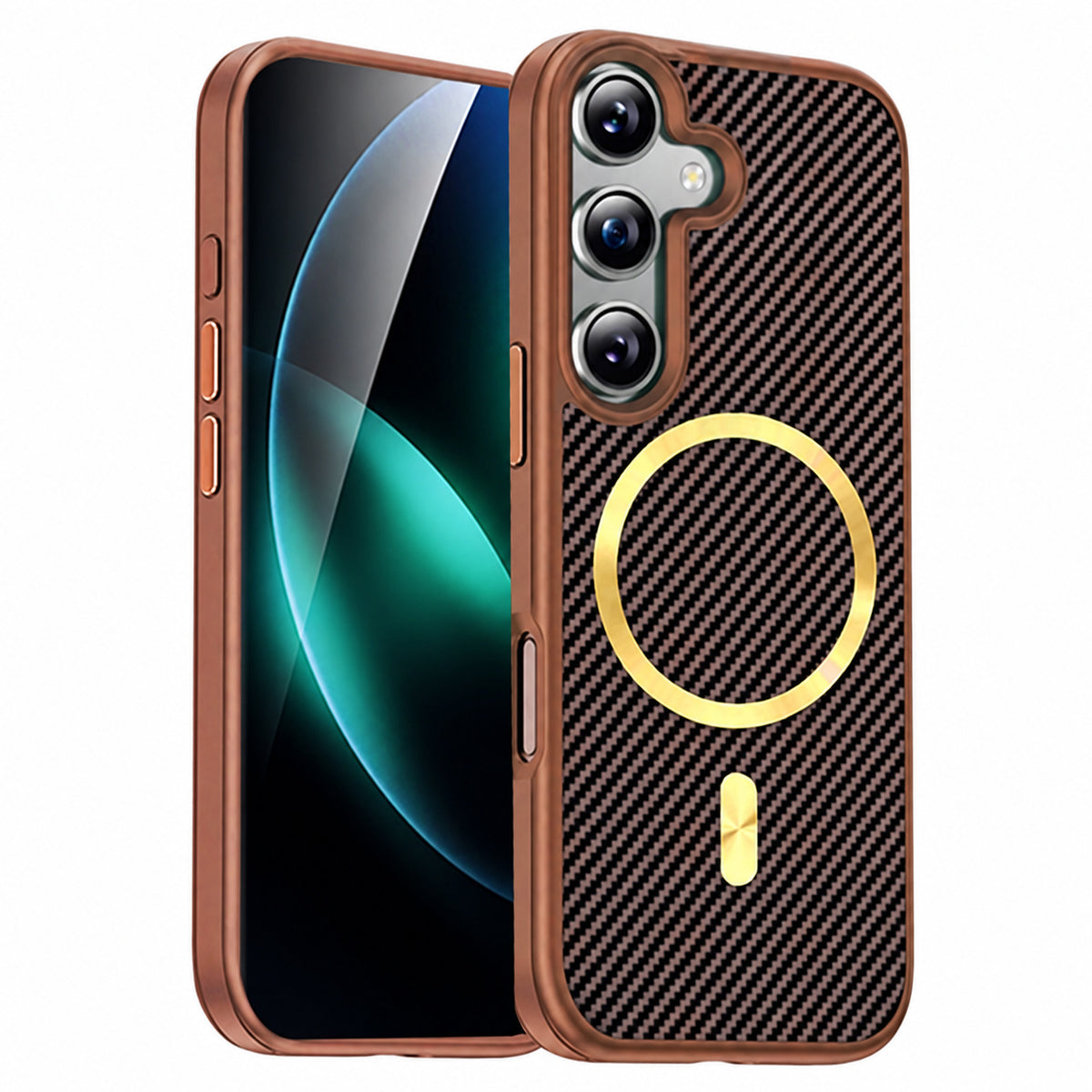 MagSafe Carbon Elite Case Samsung Galaxy S25 FE - Brown