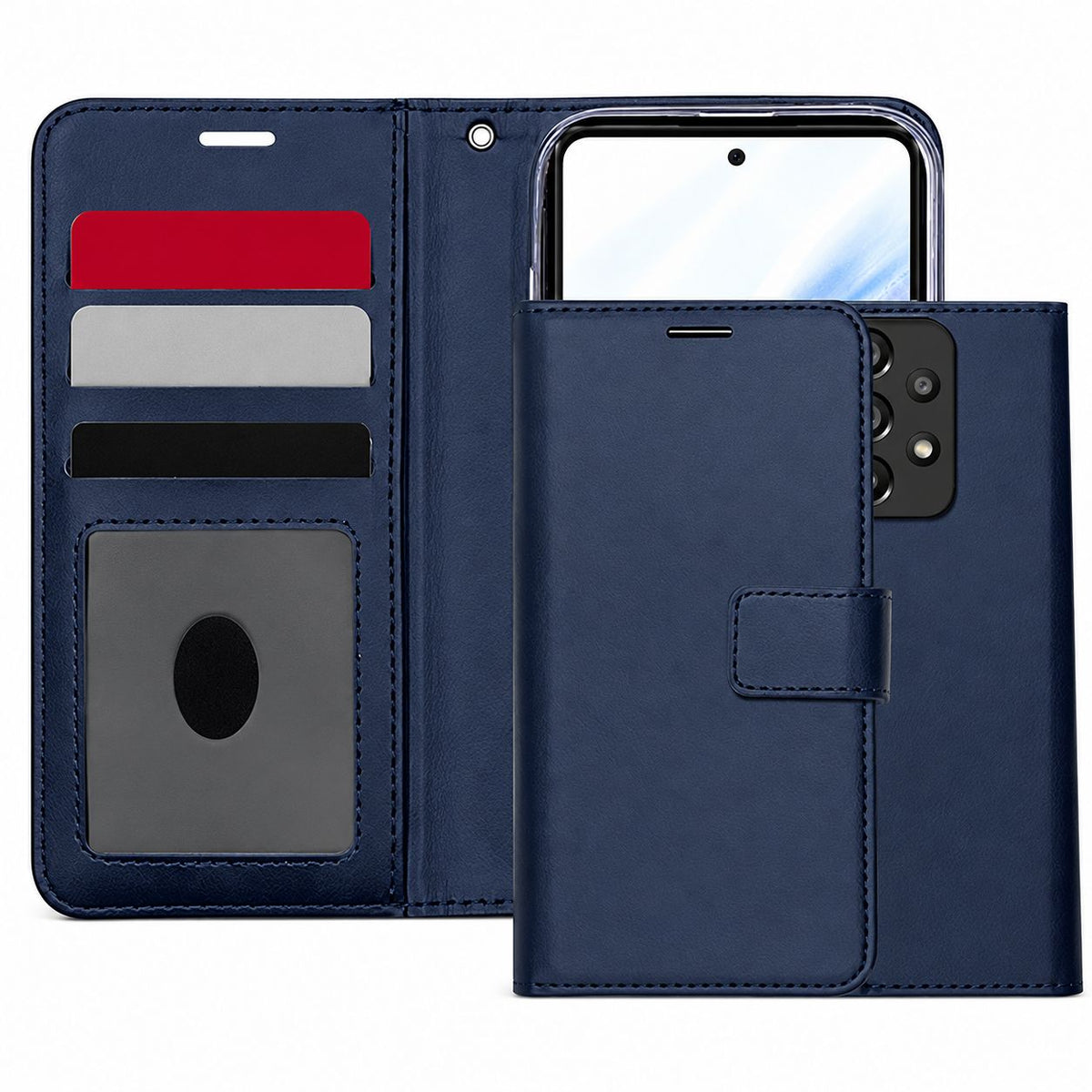Photo ID Wallet for Samsung Galaxy A53 5G - Navy