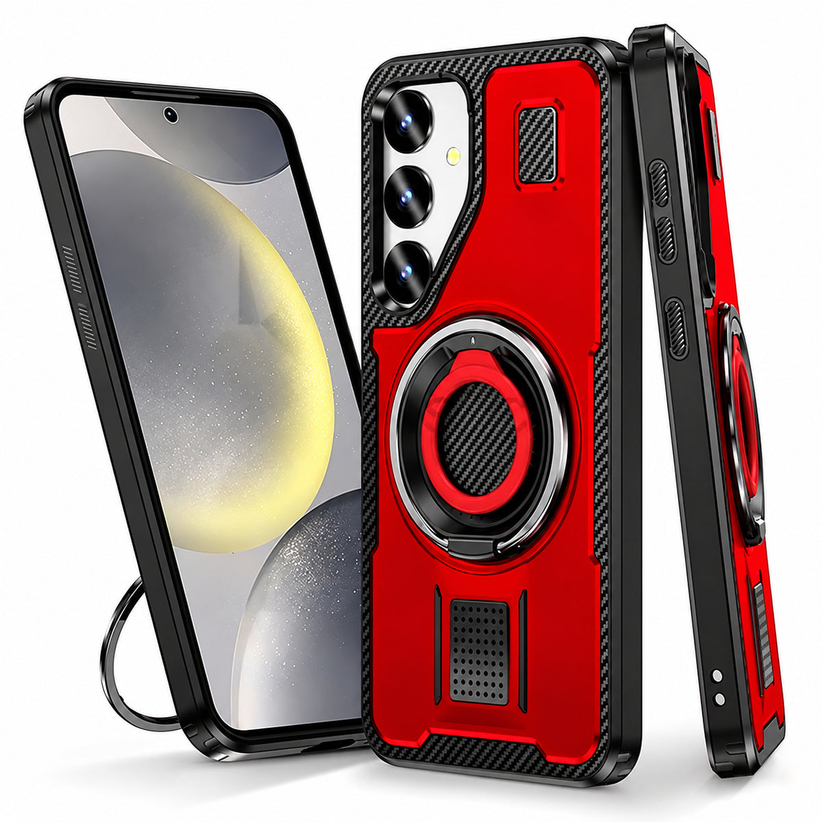 Ring Grip and Stand for Samsung Galaxy S24 - Red