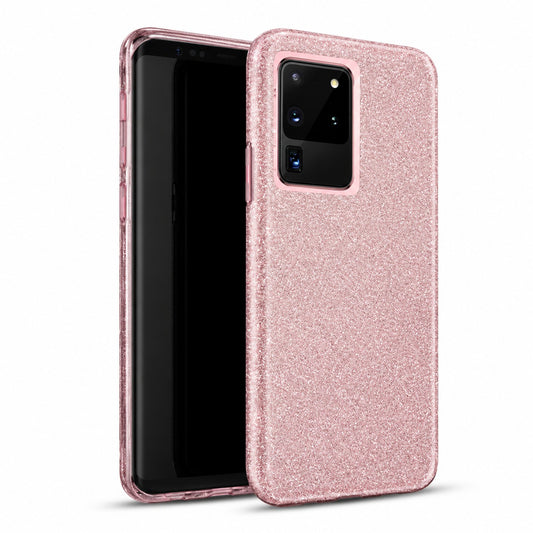 3-in-1 Glitter for Samsung Galaxy S20 Ultra - Rose Gold