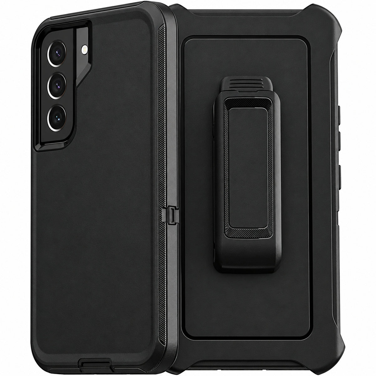 Triple Protection W/ Clip for Samsung Galaxy S23 - Black