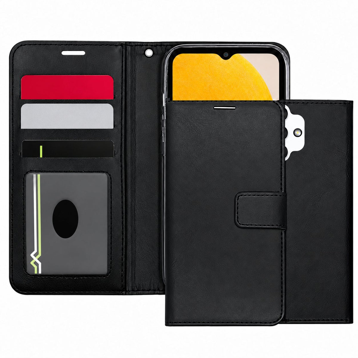 Photo ID Wallet for Samsung Galaxy A13 5G / A04S - Black