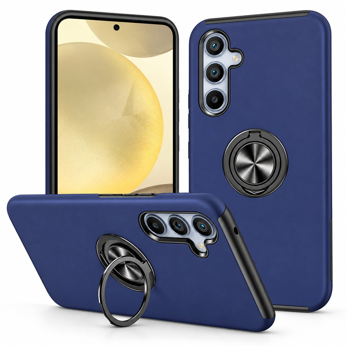Swirl Invisible Ring Case for Samsung Galaxy S24 FE - Navy