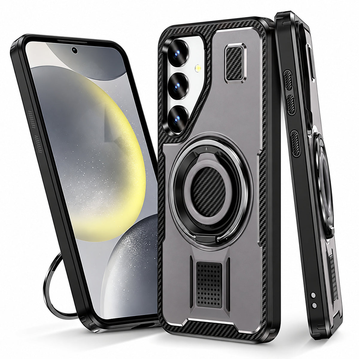 Ring Grip and Stand for Samsung Galaxy S25 Plus - Grey