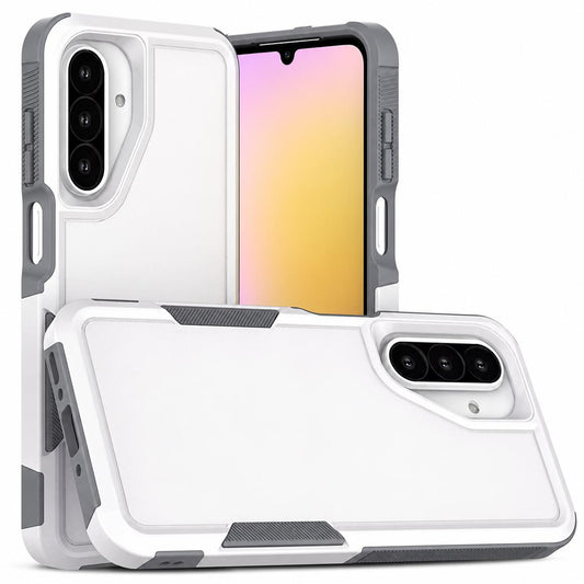 White Samsung Galaxy A26 phone case, Comm Lite Case design, mobile phone cover design