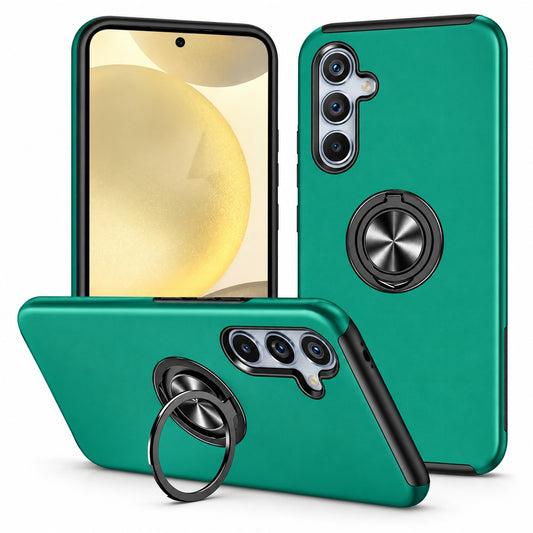 Swirl Invisible Ring Case for Samsung Galaxy S24 FE - Midnight Green