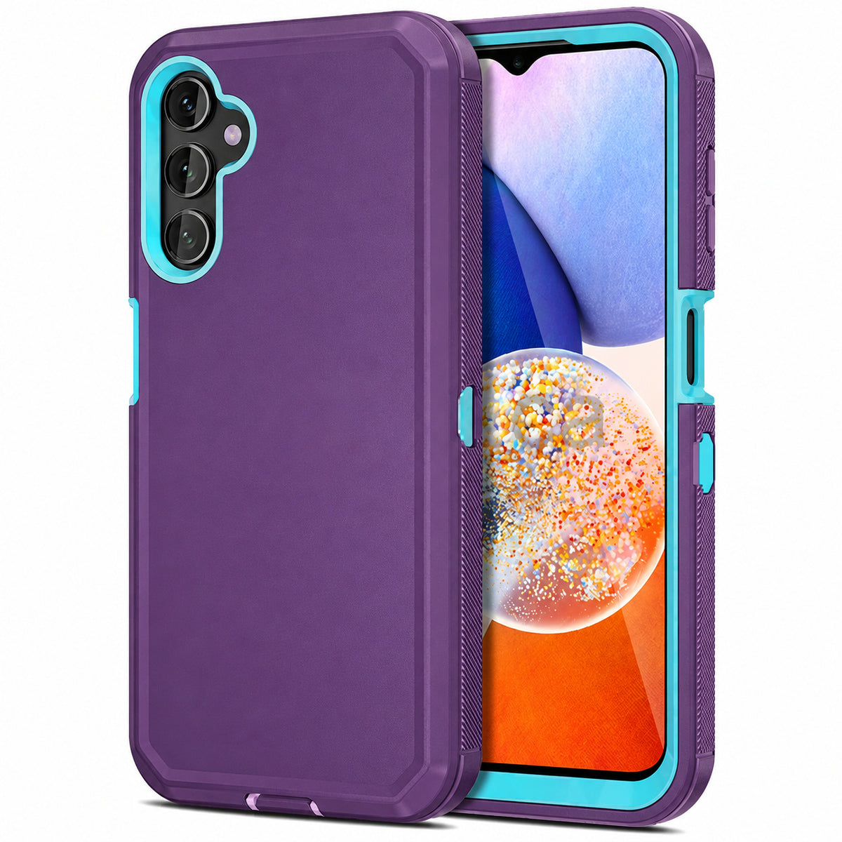 Triple Protection Case for Samsung Galaxy A54 5G - Purple