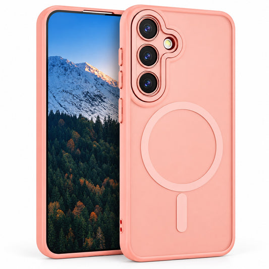 Matt Rubberized MagSafe Case for Samsung Galaxy S24 FE - Rose Gold