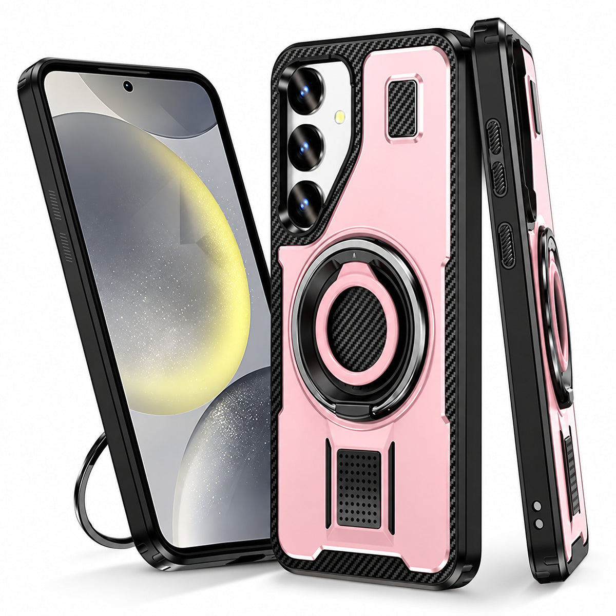Ring Grip and Stand for Samsung Galaxy S25 Plus - Pink