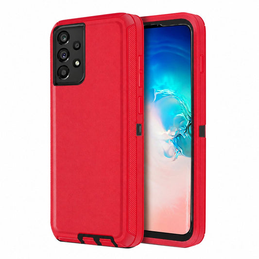 Red Samsung Galaxy A53 5G phone case, Triple Protection Case design, mobile phone cover design