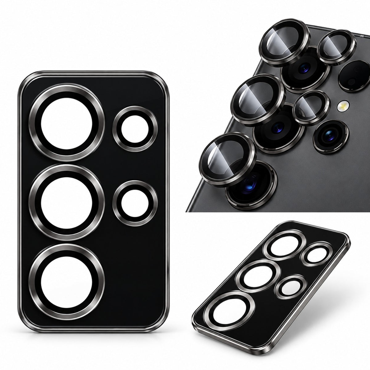 Camera Ring Protector for Samsung Galaxy S23 Ultra - Black