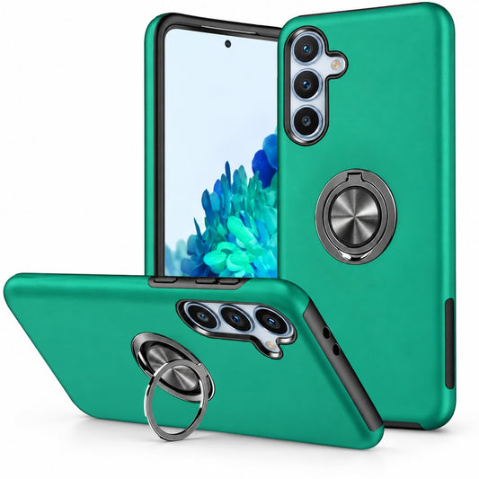 Swirl Invisible Ring Case for Samsung Galaxy S24 Plus - Midnight Green