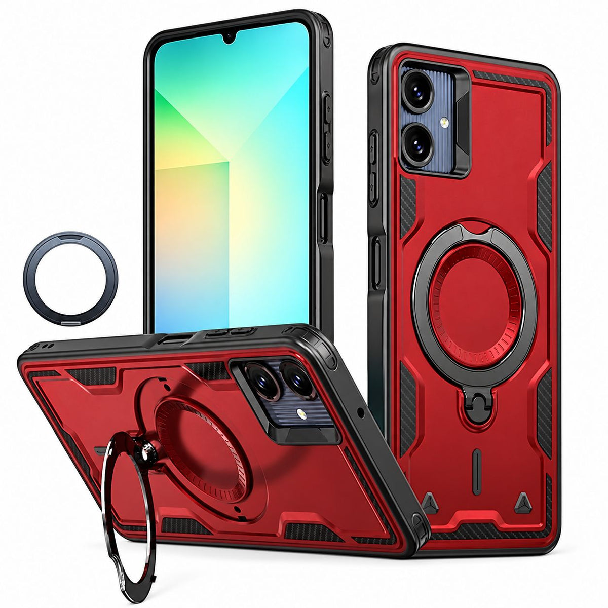 Sparta Magsafe Ring Case for Samsung Galaxy A07 - Red