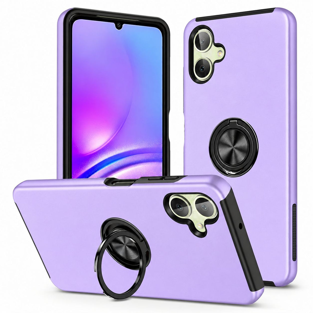 Swirl Invisible Ring Case for Samsung Galaxy A07 - Light Purple