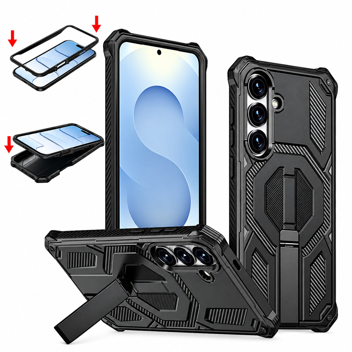 MagSafe Outrider Case for Samsung Galaxy S25 FE - Black