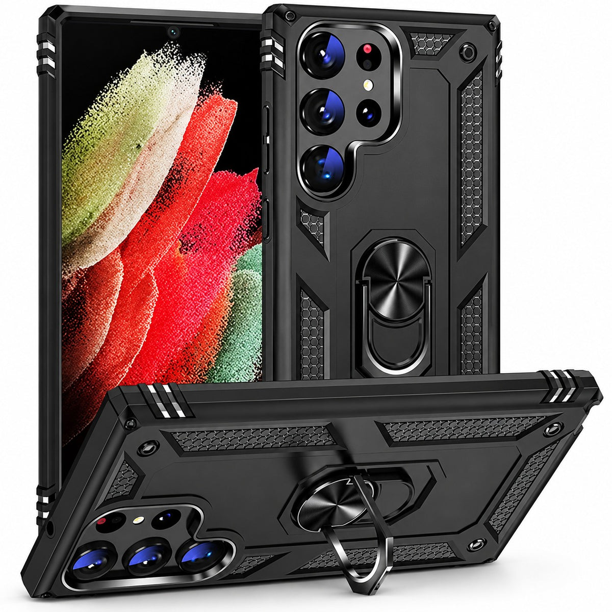 Anti-Drop Hybrid Case for Samsung Galaxy S23 Ultra - Black