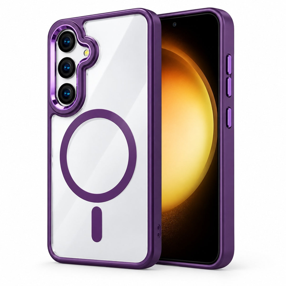 MagSafe Matt Ultra Hybd Case for Samsung Galaxy S24 Plus - Deep Purple