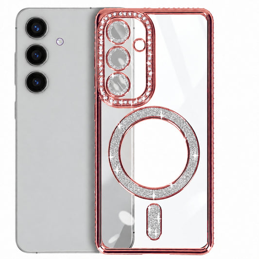 Glitter Electroplated Magsafe Case for Samsung Galaxy A18 / A17 - Rose Gold