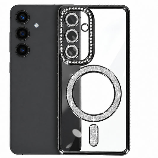Glitter Electroplated Magsafe Case for Samsung Galaxy A18 / A17 - Black