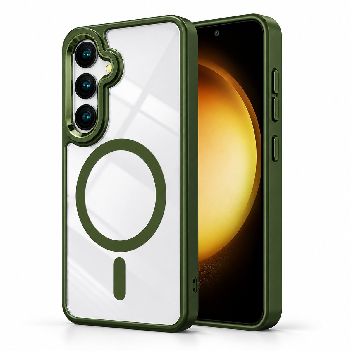 MagSafe Matt Ultra Hybd Case for Samsung Galaxy S24 Plus - Midnight Green