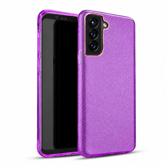 3-in-1 Glitter Case for Samsung Galaxy S22 Plus - Purple
