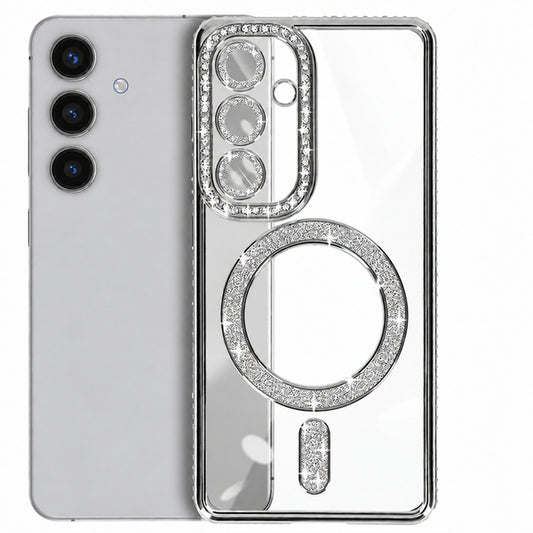Glitter Electroplated Magsafe Case for Samsung Galaxy A18 / A17 - Silver